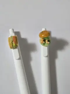 ミニチュアフード　樹脂粘土　ボールペン　ハンドメイド　2本