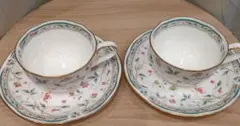 Noritake花柄カップとソーサーセット