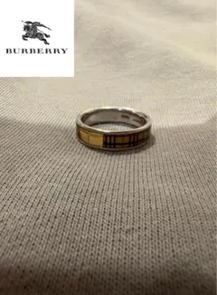 【BURBERRY】ノヴァチェック リング シルバー925 16号のサムネイル