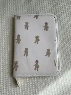 ジェラピケ　テディベア柄　母子手帳ケース　ピンク