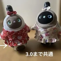 ラスト１点！　ラボット　服　lovot 赤うちわ　金魚　フリルワンピース　リボンのサムネイル