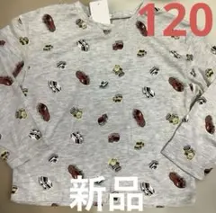 はたらく車　長袖Tシャツ 120cm【新品】パトカー 消防車 ショベルカー