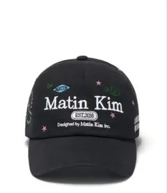 Matin Kim キャップ ブラック ロゴ 迷彩柄 unisex 韓国限定 Matin Kim キャップ ブラック ロゴ 迷彩柄 unisex 韓国限定 - メルカリ