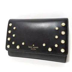 【美品】ケイトスペード パールスタッズ 2way ショルダーバッグ ブラック