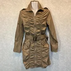 1. ロングワンピース シャツジャケット L ベージュ ・2WAY