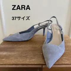 ザラ ZARA バックストラップ パンプス サンダル スウェード素材