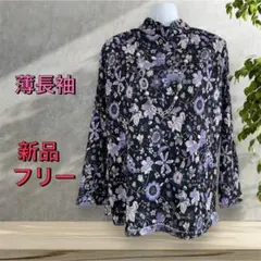 ８９６０【新品】婦人服レディースミセス トップス カットソー 薄長袖 ブラウス
