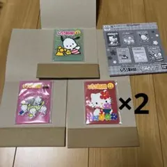 サンリオキャラクターズ いちご新聞クリアラバーコースター　セット