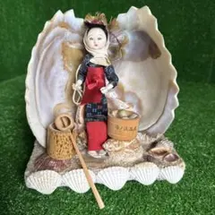 昭和レトロ 海女人形 意匠登録 郷土玩具 民芸品 貝殻細工 伊勢志摩