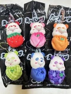 レア★AAA トリプルエー えーパンダぬいぐるみキーホルダー6個セット