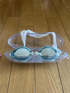 水中ゴーグル 水色