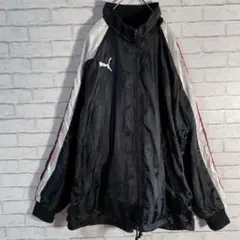 プーマ ナイロンジャケット ジャージ フード付き 刺繍ロゴ ビックサイズ