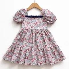 ティアードワンピース 90〜95サイズ 小花柄 ハンドメイド 子供服