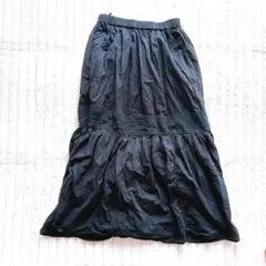 アメリカンホリック　ロングフレアスカート L ブラック　切り替え