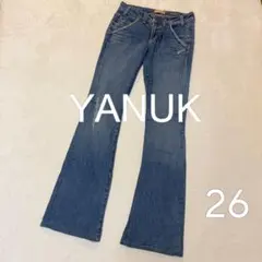 【YANUK／ヤヌーク】デニム 26 ジーンズ ブーツカット フレア