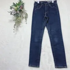 【アメリカンホリック】濃紺/スキニーデニム/レディース/S a1044