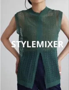 STYLE MIXER ノースリーブニット グリーンのサムネイル