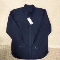 UNIQLO オックスフォードシャツ長袖 ネイビー Sサイズ