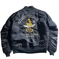 し*う様 美品■AVIREX フライトジャケッMA-1 ネイビー　XL
