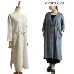 【evam eva】 エヴァムエヴァ リネンローブ 9分袖 ホワイトのサムネイル