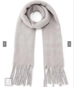 起毛フェイクウールフリンジボリュームマフラー