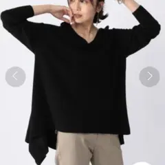 未使用タグ付き BARNYARDSTORM / アンゴラ混アシメニット 黒