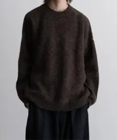 Casper John モヘアウールミックスセーター　ブラウン　M