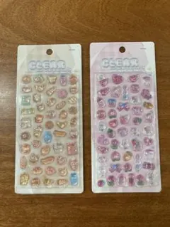 【2枚セット】クリアぷくぷくキャンディシール