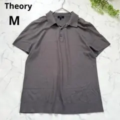 Theory セオリー◆シルクブレンド　半袖ポロシャツ(M)チャコールグレーのサムネイル