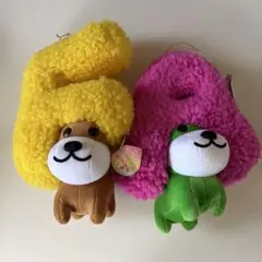 希少 レア レトロ アフロ犬 マスコット ぬいぐるみ コンプ 5点 セット