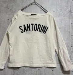 プリント ホワイトトップス