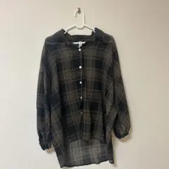 junoah チェックシースルーシャツ