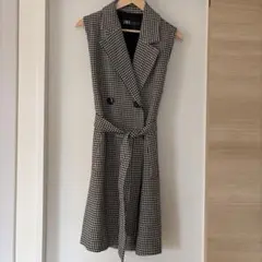 ZARA チェスターコート ベスト 千鳥柄