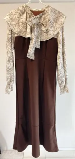 Ray Cassin ロングワンピース ブラウン系