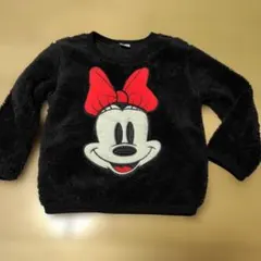 【美品】ディズニー　ミニーマウス　100cm モコモコトップス
