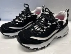 SKECHERS D'Litesスニーカーブラックホワイト23.5cm