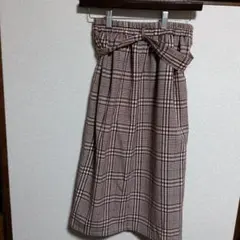 GU ブラウンチェック タイトスカート 62-01