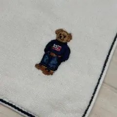 【新品未使用】ラルフローレン　タオルハンカチ　白　ポロベア