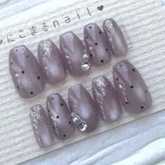 メルカリ便 ネイルチップ 現品 マグネット ニュアンス ネイルNO.439