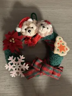 ダッフィー&シェリーメイ　クリスマスリース