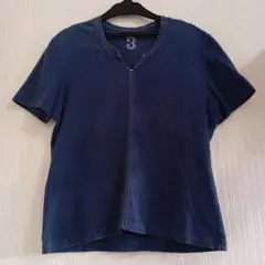 45アールピーエム　ネイビー 半袖Tシャツ マルチカラーステッチのサムネイル