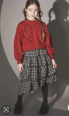 PAIRMANON COEUR ペアマノンクール チェックティアードスカート