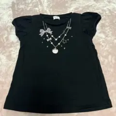 any FAM キッズ Tシャツ 110 黒　ネックレス風のサムネイル