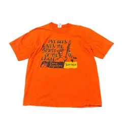 イベントTシャツ　ネイティブ　イーグル　オレンジ　JERZEES製 古着　8kのサムネイル