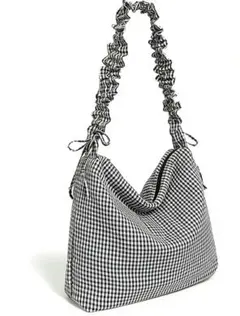 ギンガムチェックショルダーバッグ