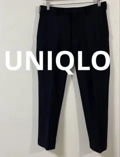 ユニクロ　UNIQLO 感動パンツ　ウエスト82cm ネイビー　美品　スラックス