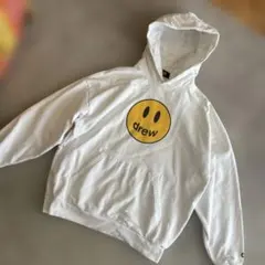 drew スマイリーフェイス パーカー ホワイト