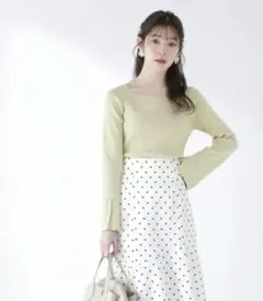 ♡プロポーション♡2Way　リブニット♡サイズM　イエロー