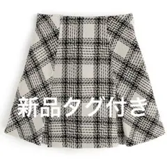 【新品タグ付き】GRLインパン裏地付きツイードチェックミニスカート