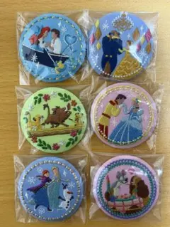 ディズニー刺繍缶バッジ☆6個セット